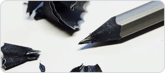 close up of pencil and shavings