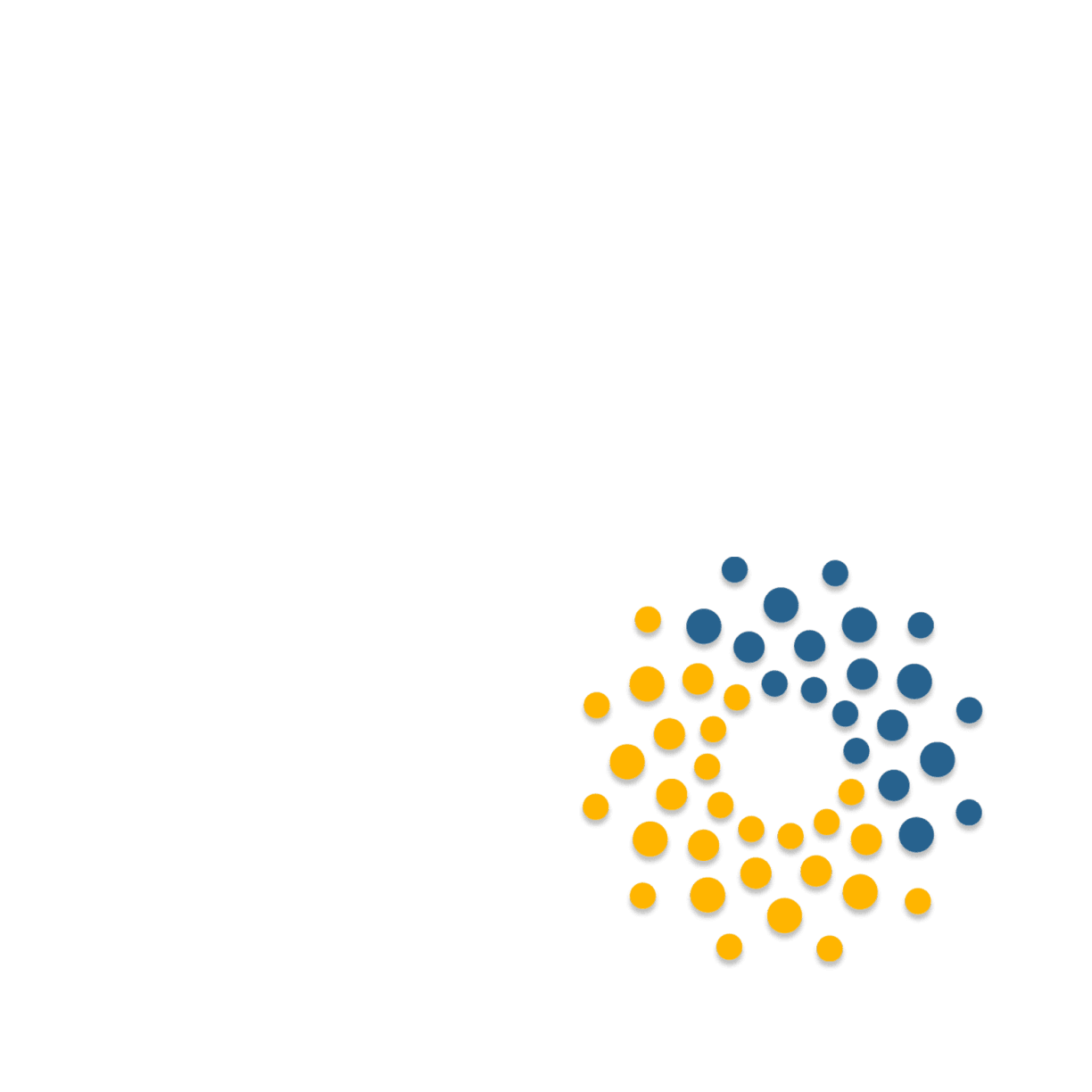 ZSI logo a collection of yellow and blue dots forming a circle