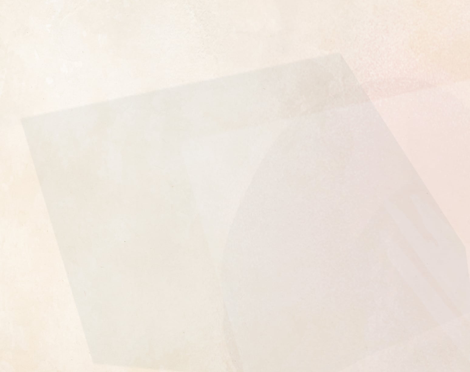 Soft, neutral-toned abstract background with layered translucent geometric shapes in beige and cream tones.