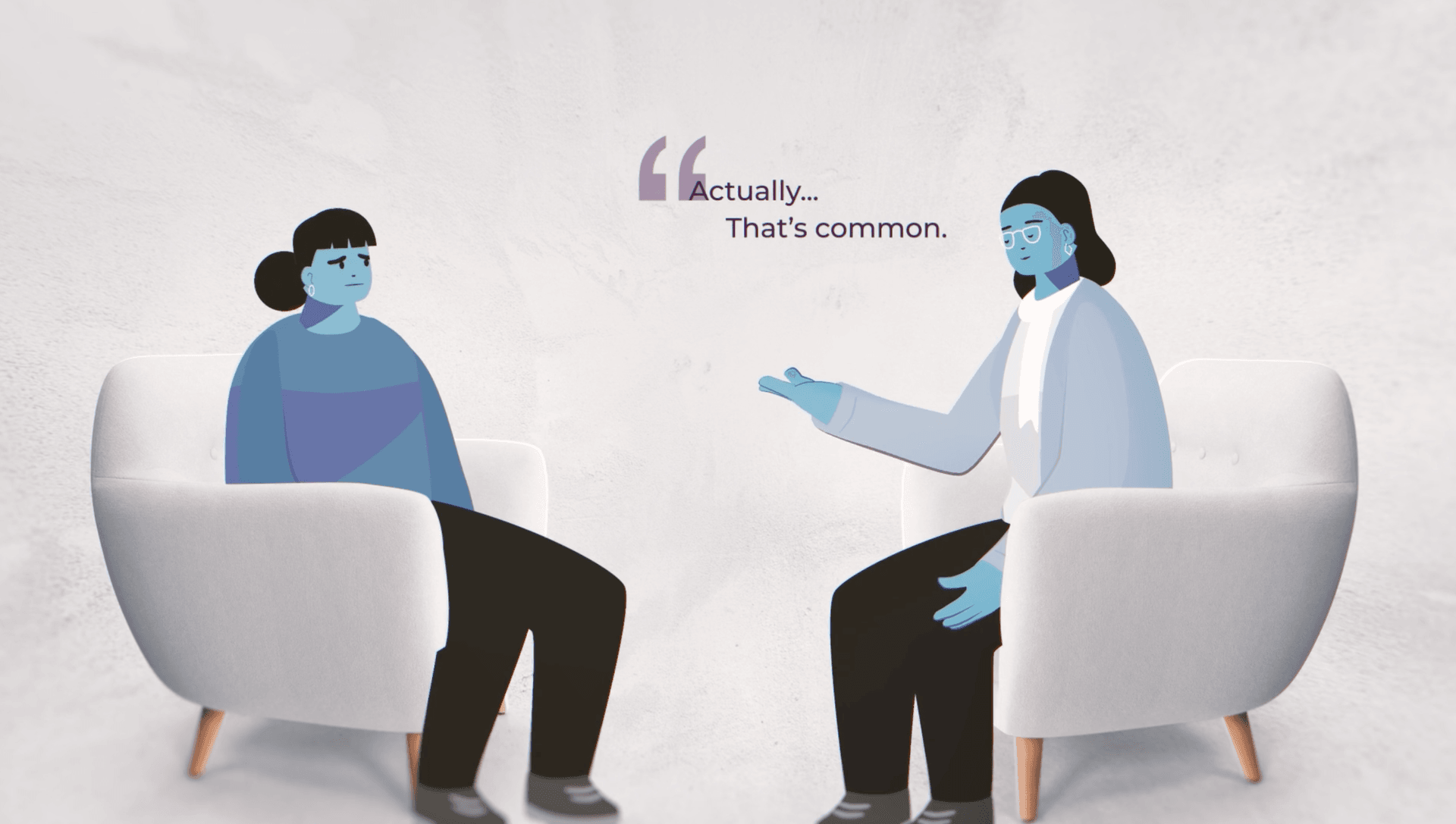 illustration of therapy demonstration - validation