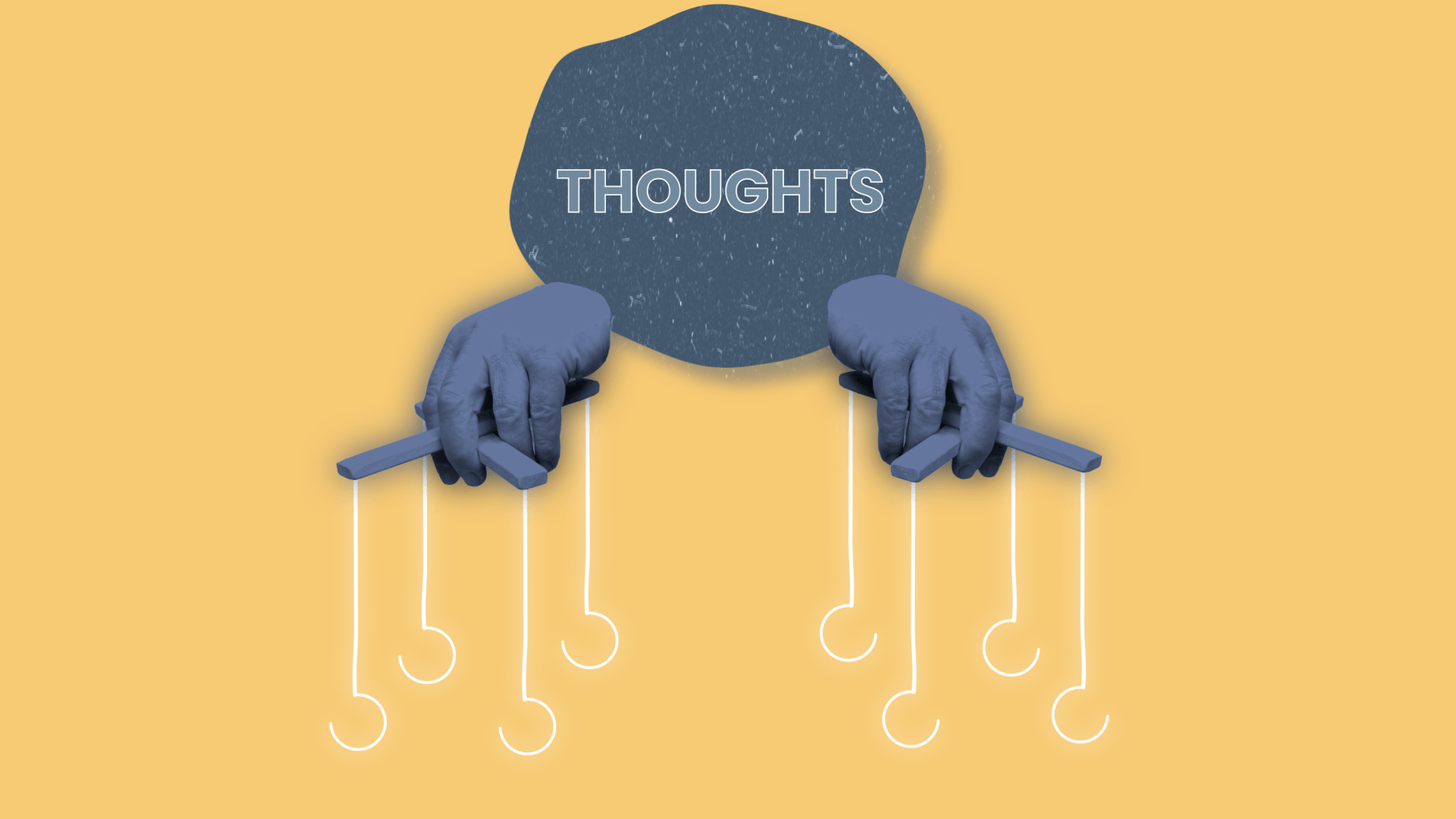 Hooked by thoughts illustration